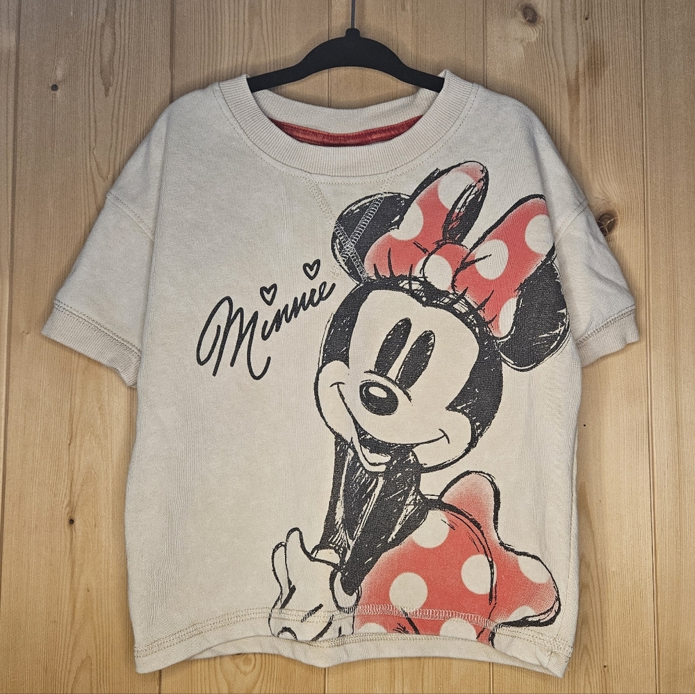 4T Minnie Mouse Shirt - Cream and Red